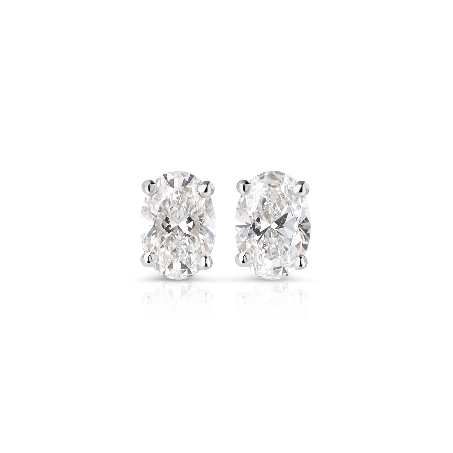 1ct Oval Lab Diamond Solitaire Studs
