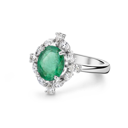 Emerald Radiance Diamond Ring