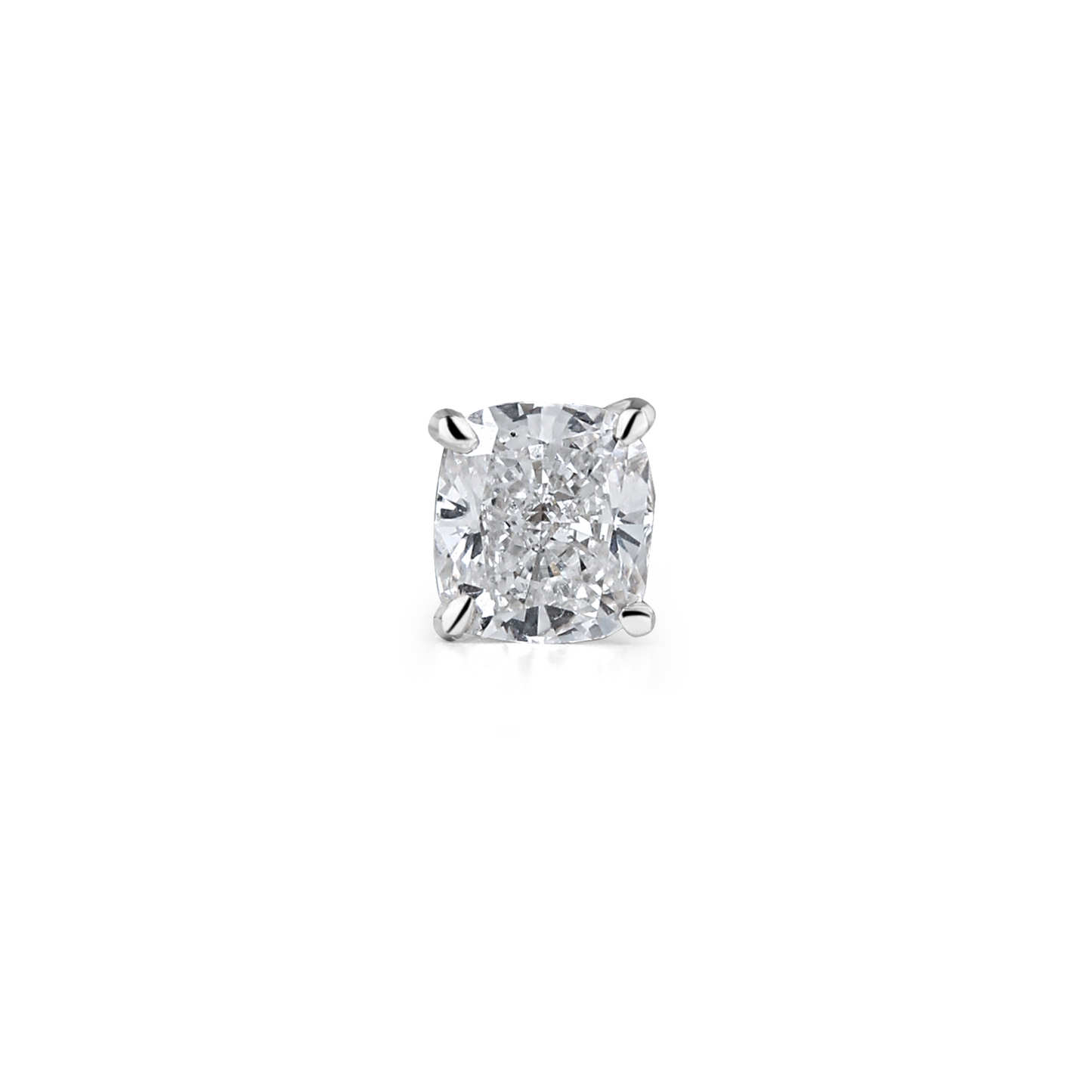 1.5ct Single Cushion Lab Diamond Solitaire Studs