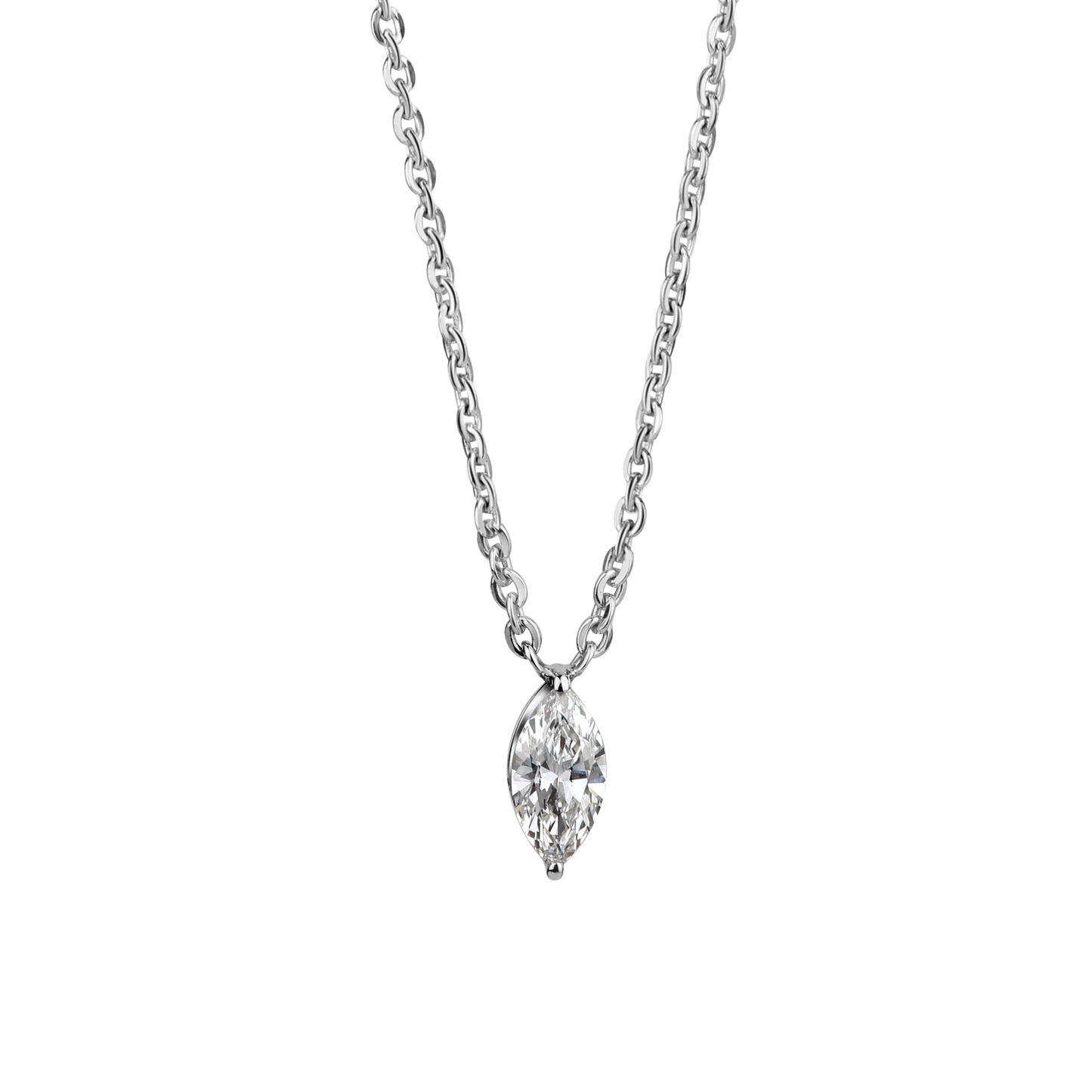Marquise Cut Lab Diamond Pendant