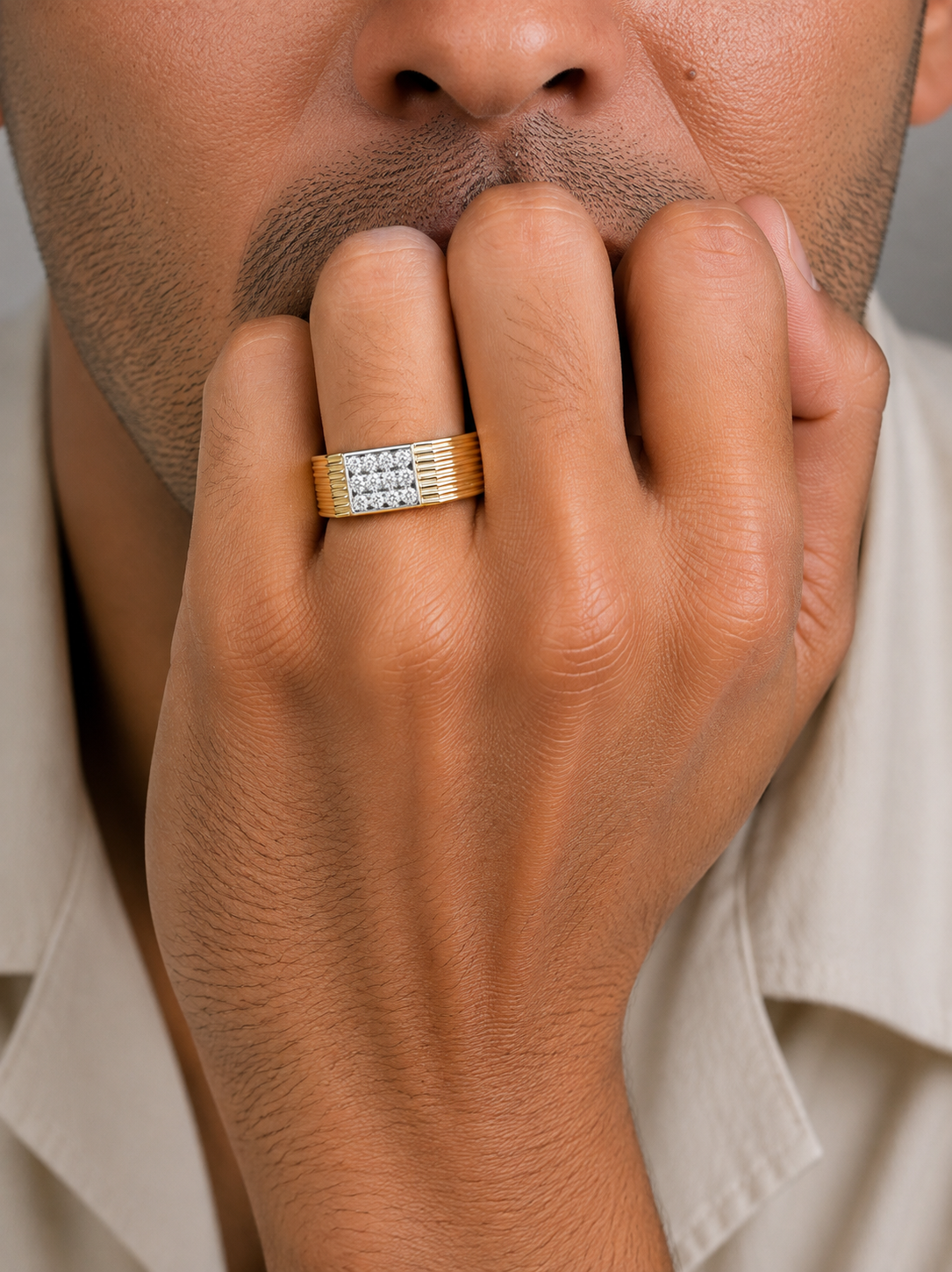 Royal Stride Diamond Men's Ring