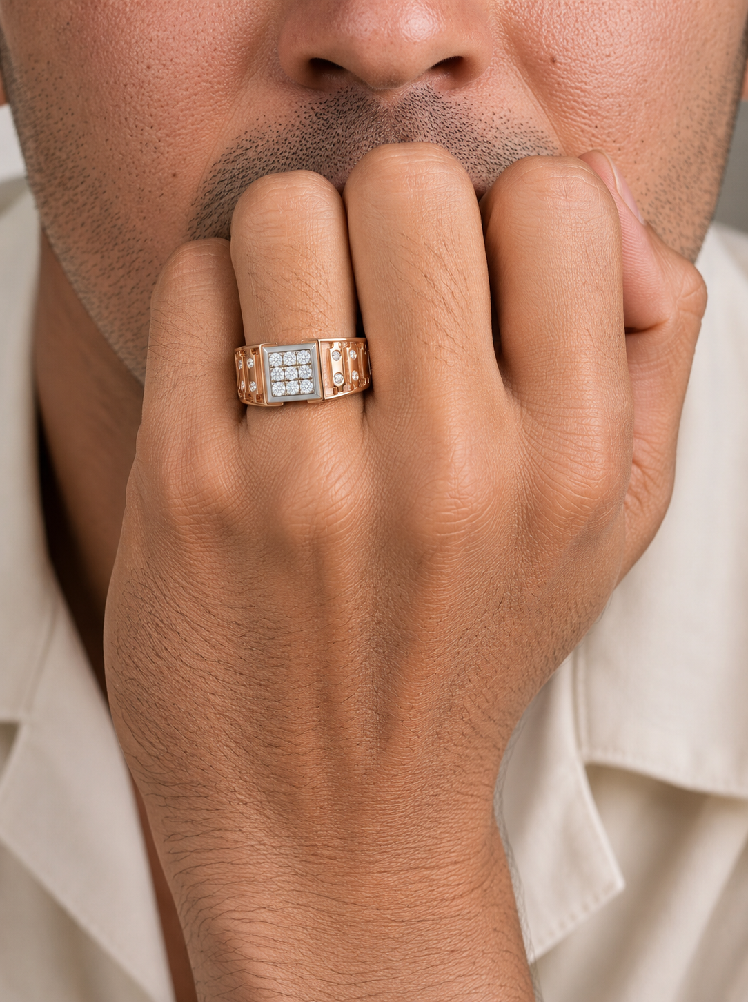 Royal Fortress Diamond Men's Ring