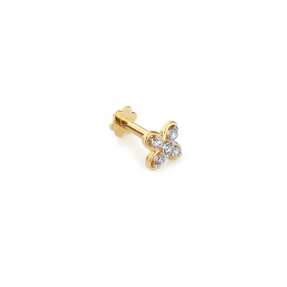 Petite Blossom Diamond Nose Pin