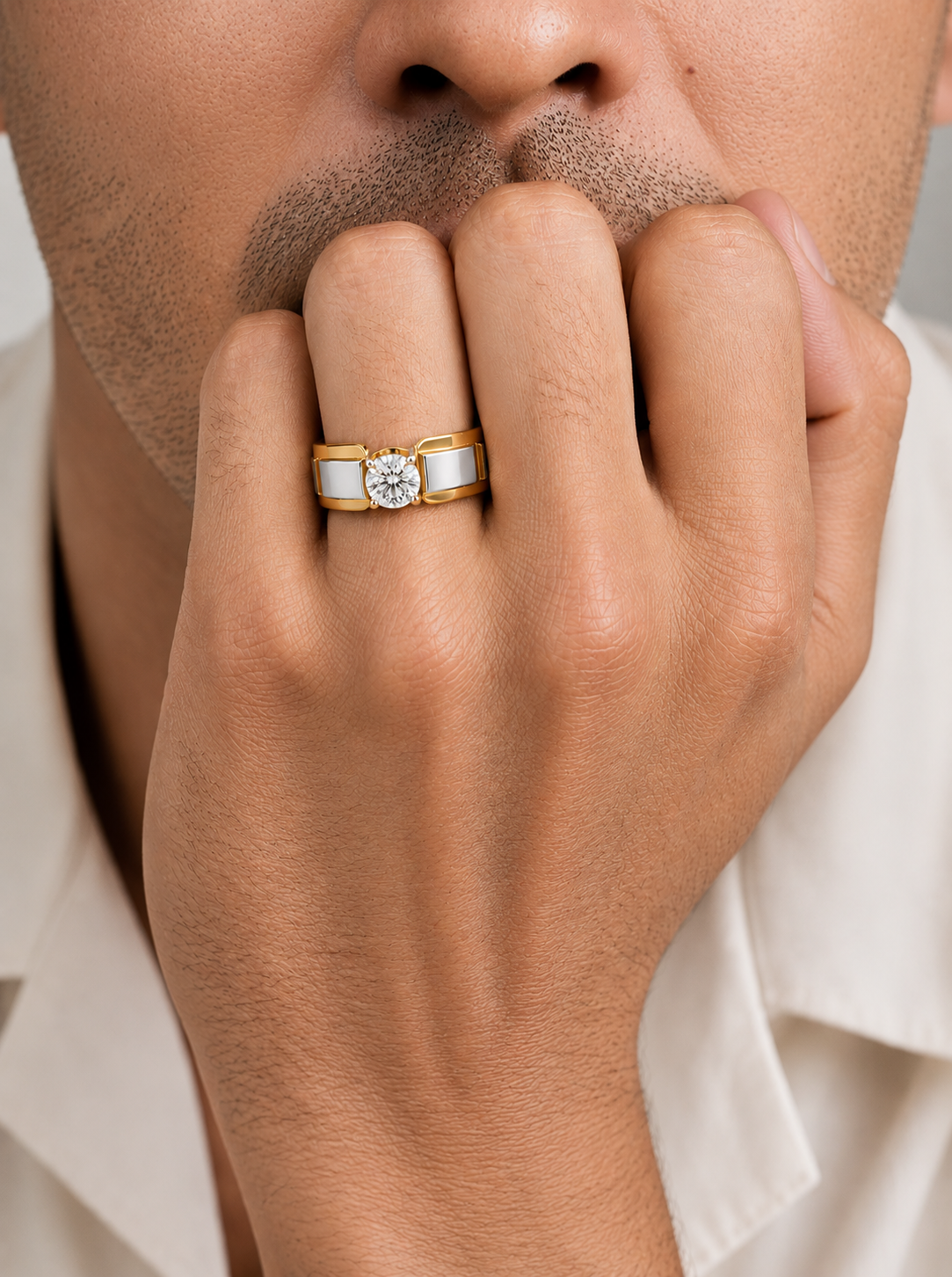 Majestic Solitaire Men's Ring