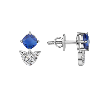 0.4ct Azure Bloom Drop Earrings