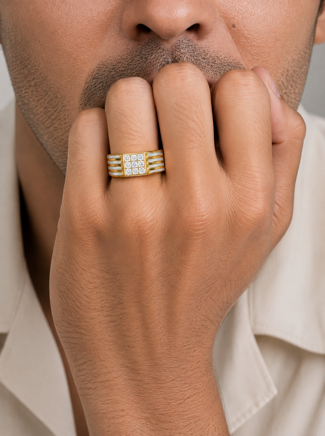Executive Diamond Cluster Men's Ring