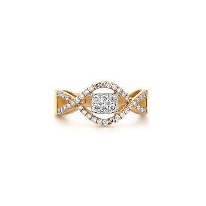 Charming Waves Diamond Ring