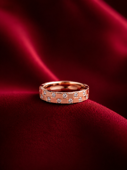 Rose Gold Open Halo Diamond Ring