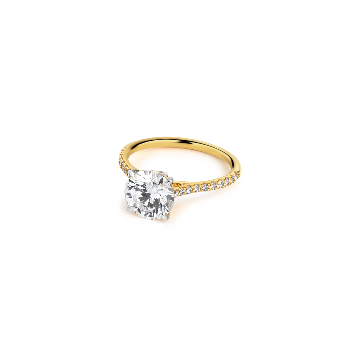 2ct Round Classic Lab Diamond Solitare Ring
