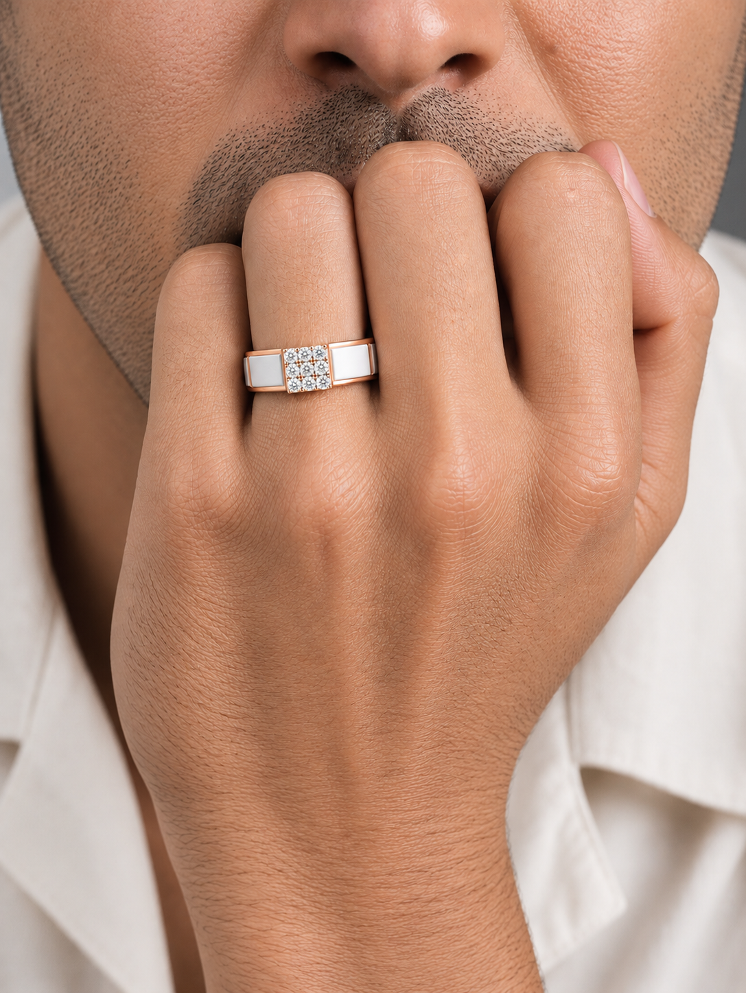Prestige Diamond Cluster Men's Ring