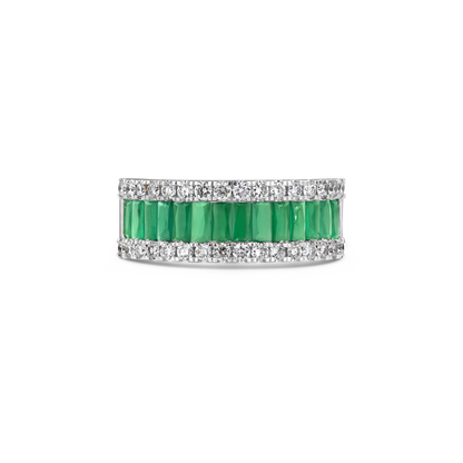Emerald Band Diamond Ring
