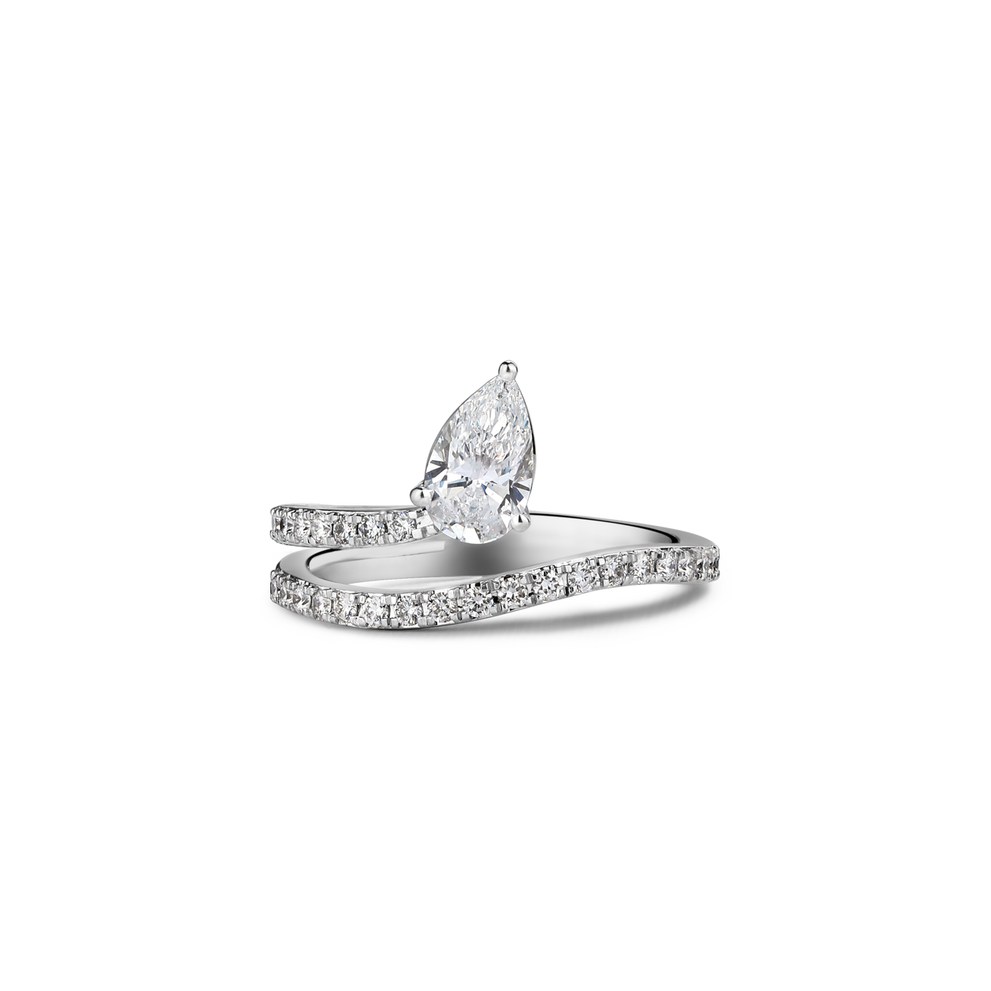 Timeless Twist Pear Diamond Ring