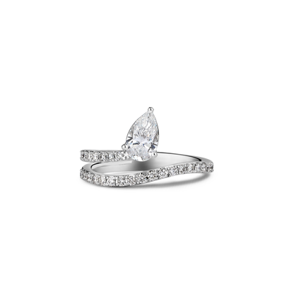 Timeless Twist Pear Diamond Ring