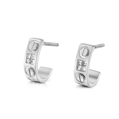 0.4ct  Luminous Arc Diamond Earrings