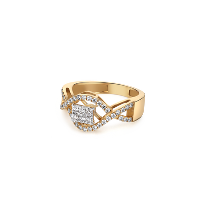 Charming Waves Diamond Ring