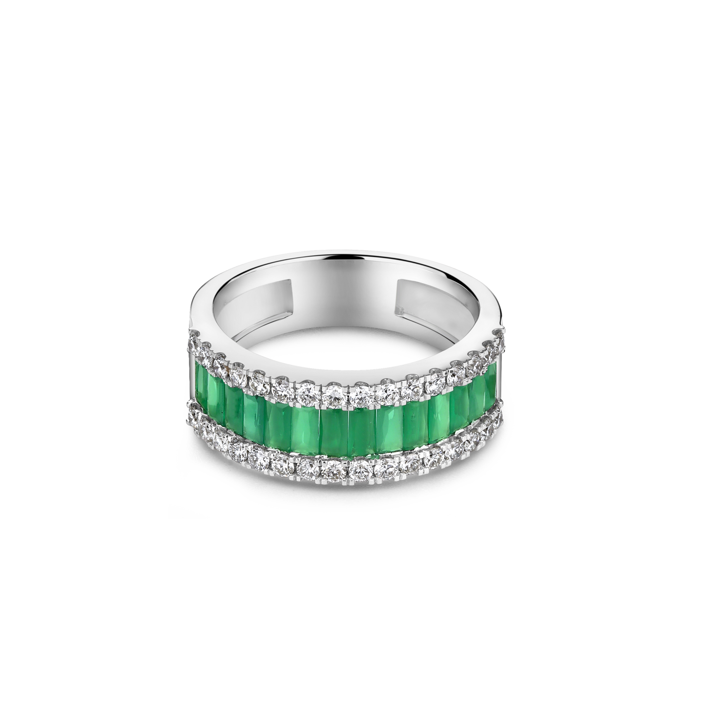 Emerald Band Diamond Ring
