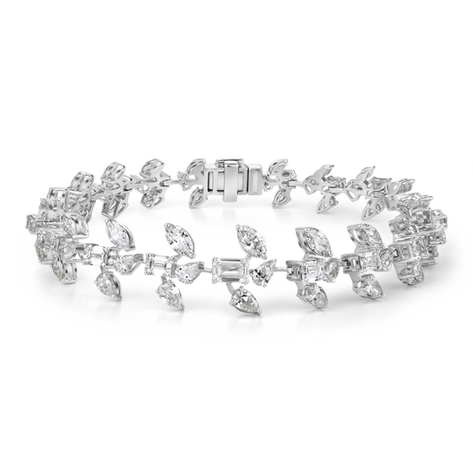 Diamond Leaf Embrace Bracelet