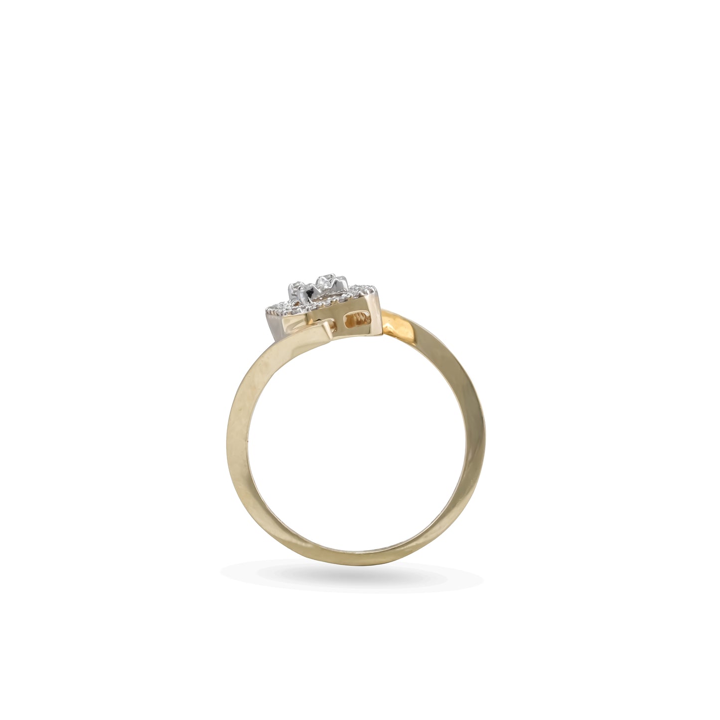 Emerald Halo Twist Ring