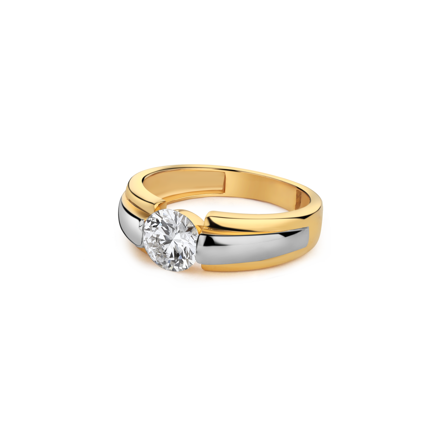 1.5ct  Round Lab Diamond Solitaire Gents Ring