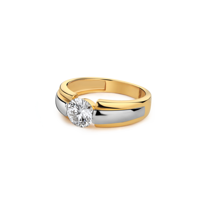 1.5ct  Round Lab Diamond Solitaire Gents Ring
