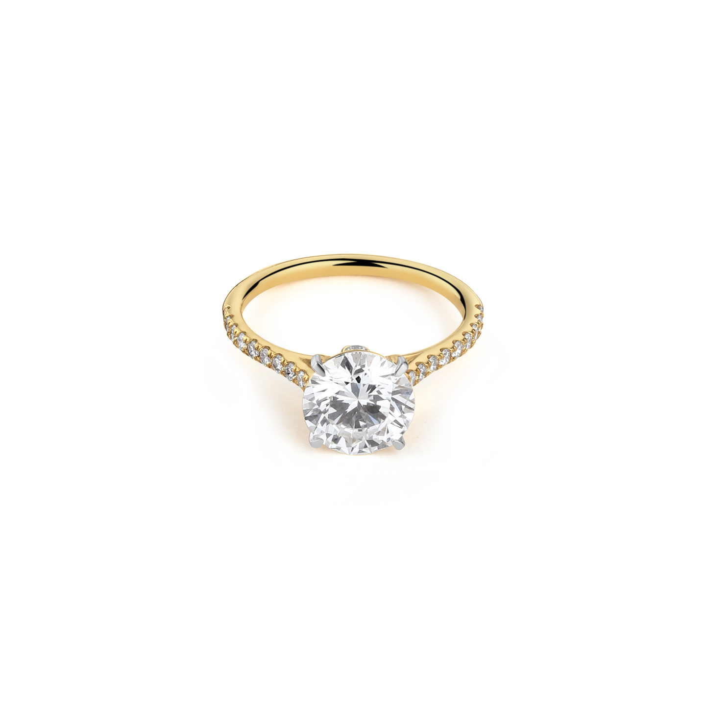 2ct Round Classic Lab Diamond Solitare Ring