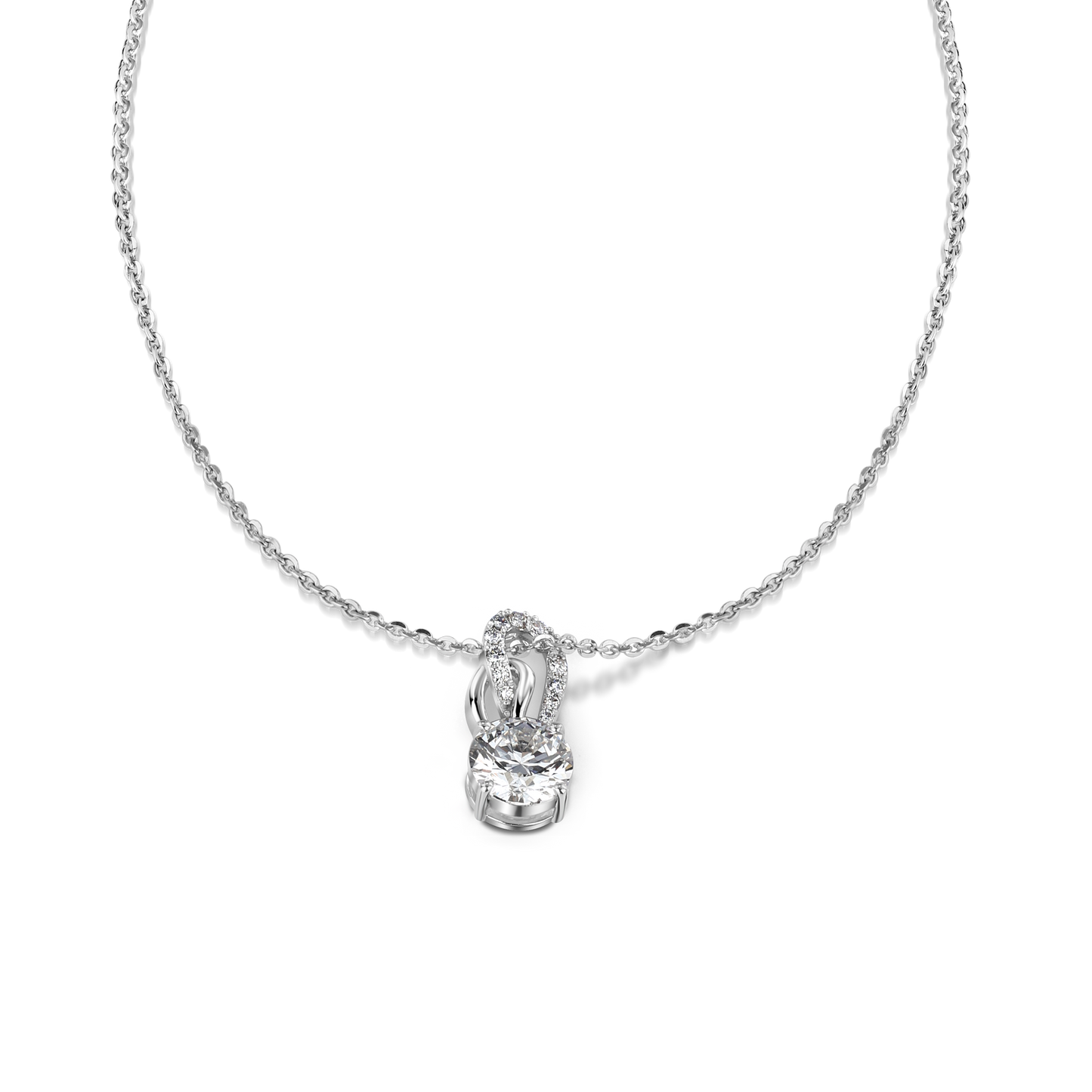 2ct Round Lab Diamond Solitaire Pendent