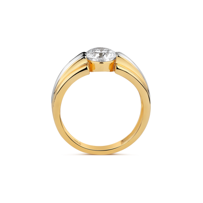 1.5ct  Round Lab Diamond Solitaire Gents Ring