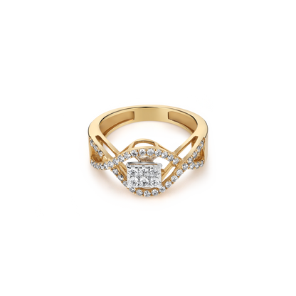 Charming Waves Diamond Ring