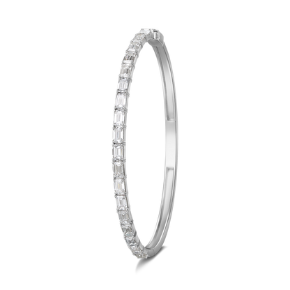 23 pointer emerald lab diamond bracelet