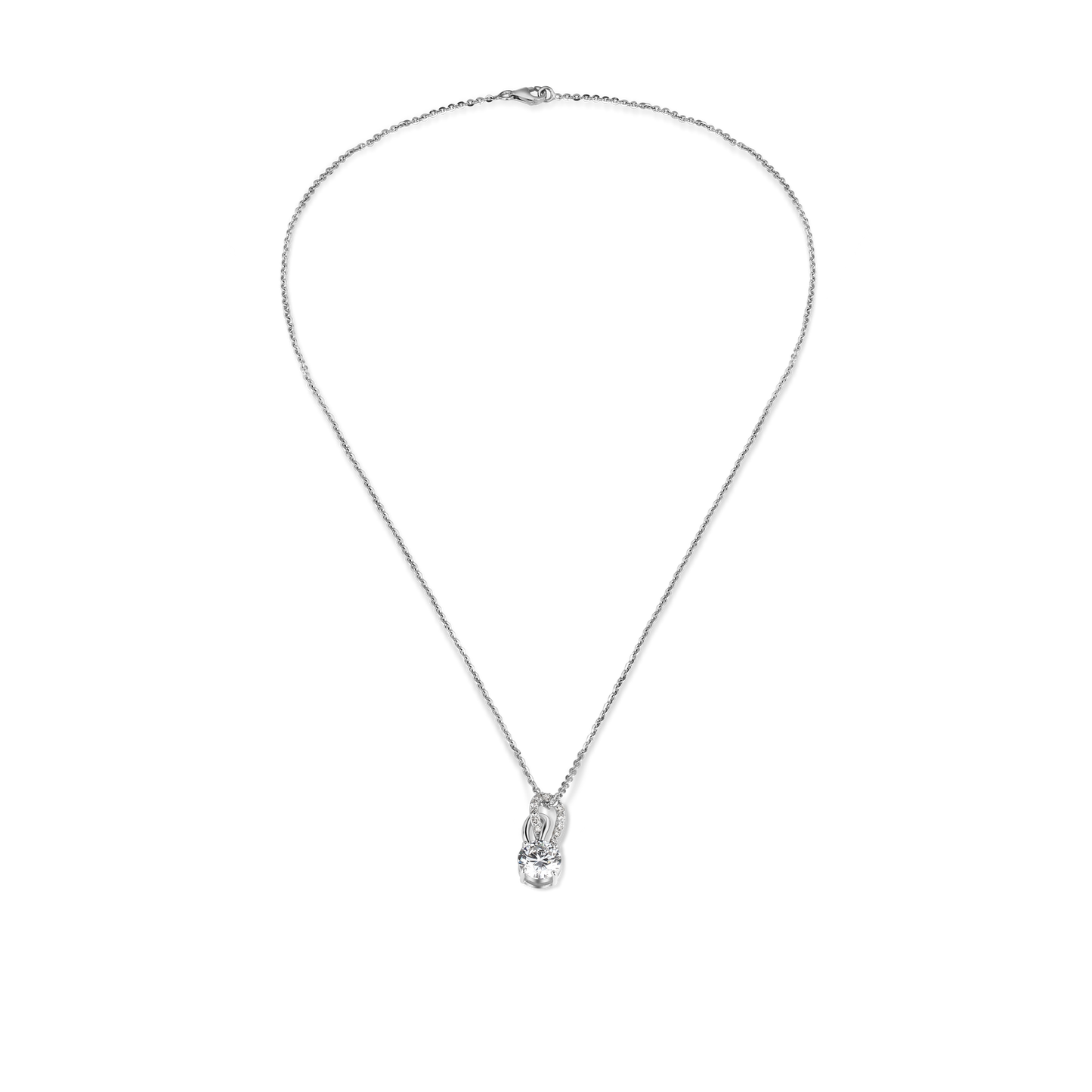 2ct Round Lab Diamond Solitaire Pendent