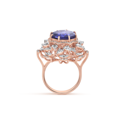 Blue Cocktail Lab Grown Diamond Ring