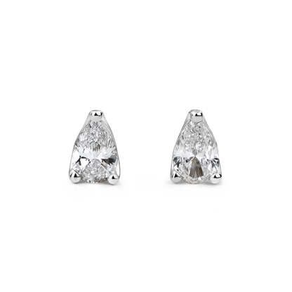50 Pointer Pear Solitaire Studs