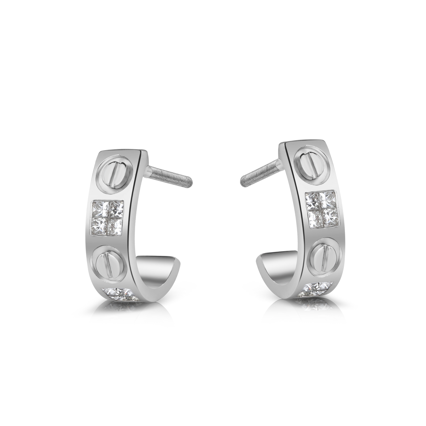 0.4ct  Luminous Arc Diamond Earrings