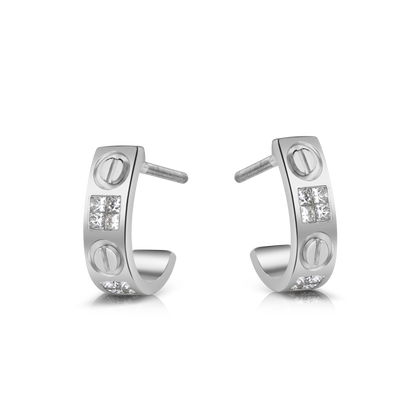 0.4ct  Luminous Arc Diamond Earrings