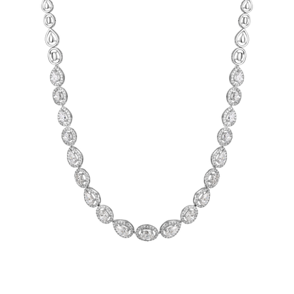 Halo Pear Elegance Necklace