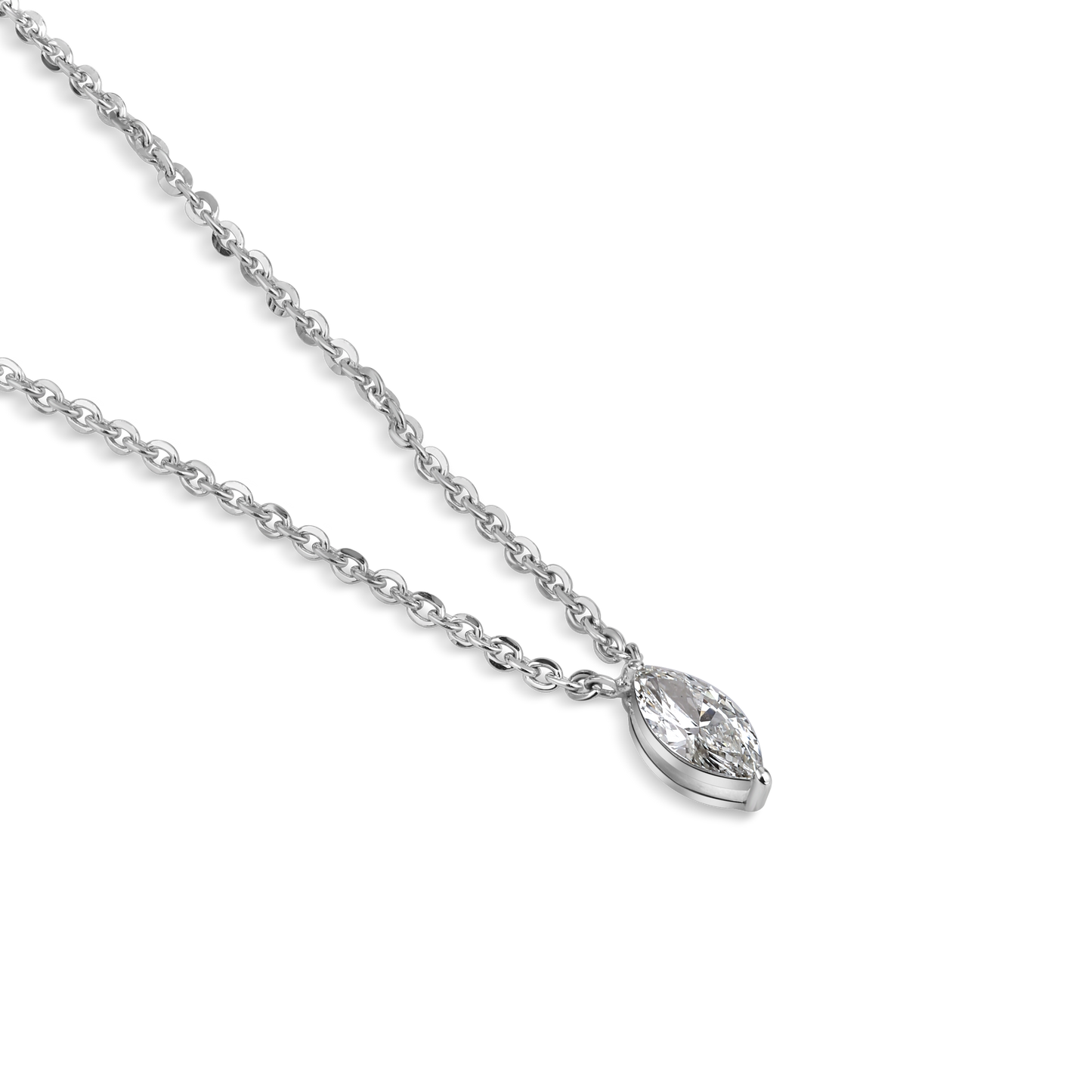 Marquise Cut Lab Diamond Pendant