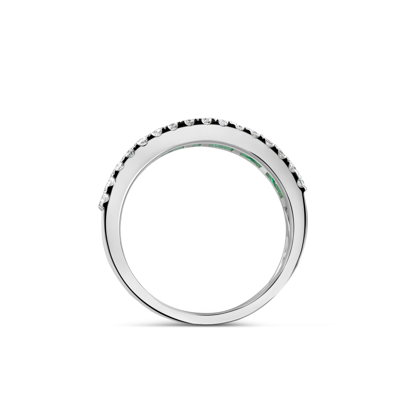 Emerald Band Diamond Ring