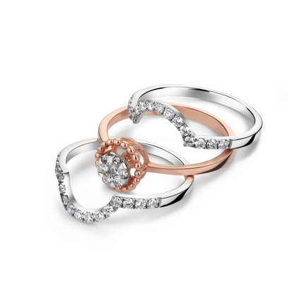 Triple Stack Diamond Ring