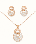 Diamond Dual Circle Pendant Set