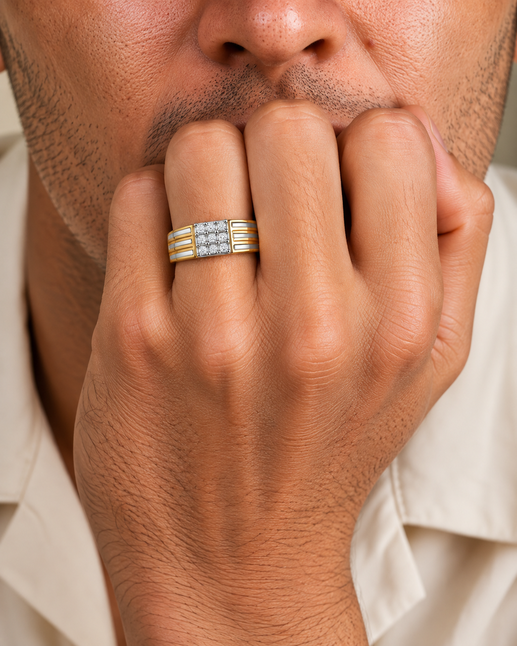 Executive Diamond Cluster Men's Ring
