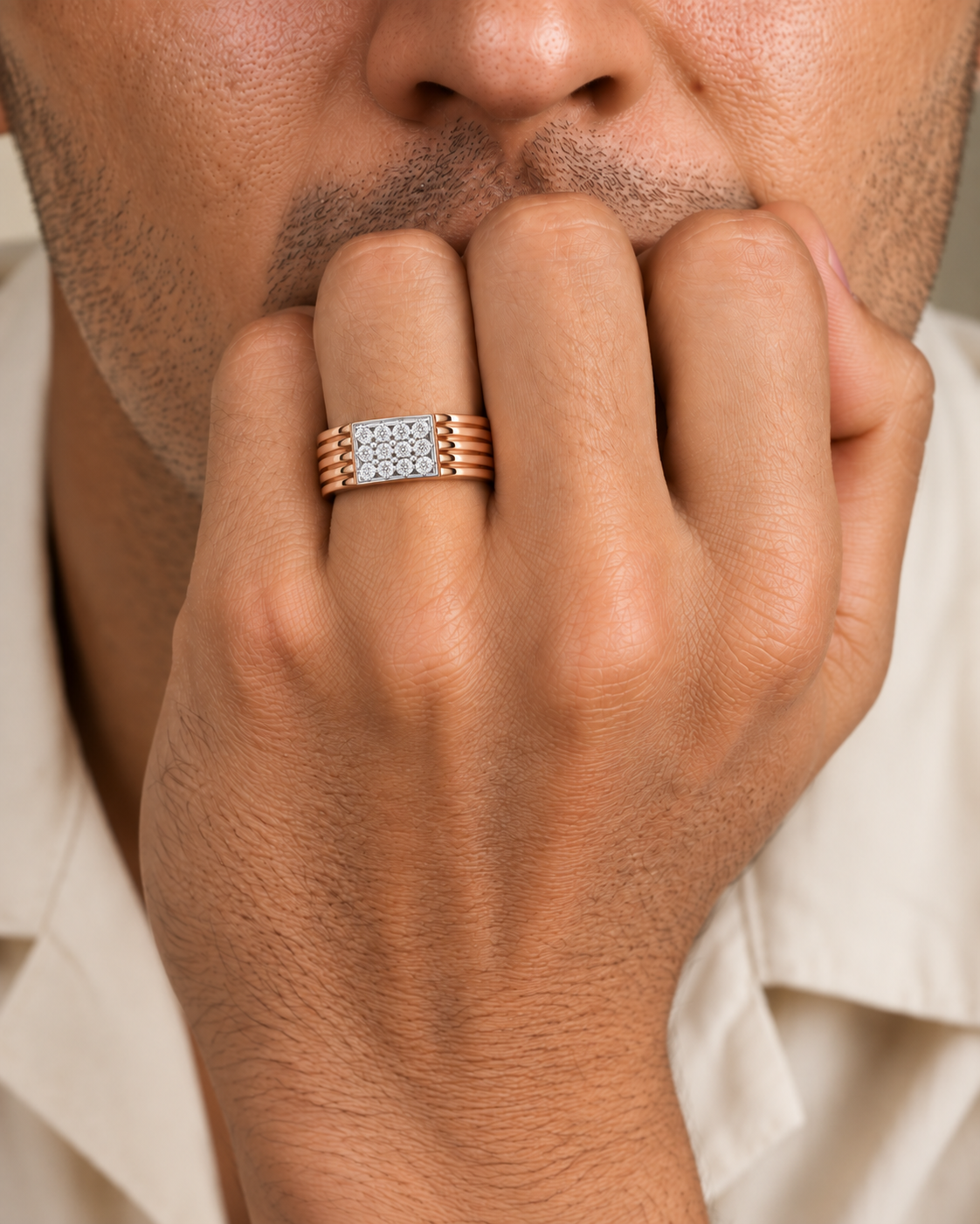 Royal Stride Diamond Men's Ring