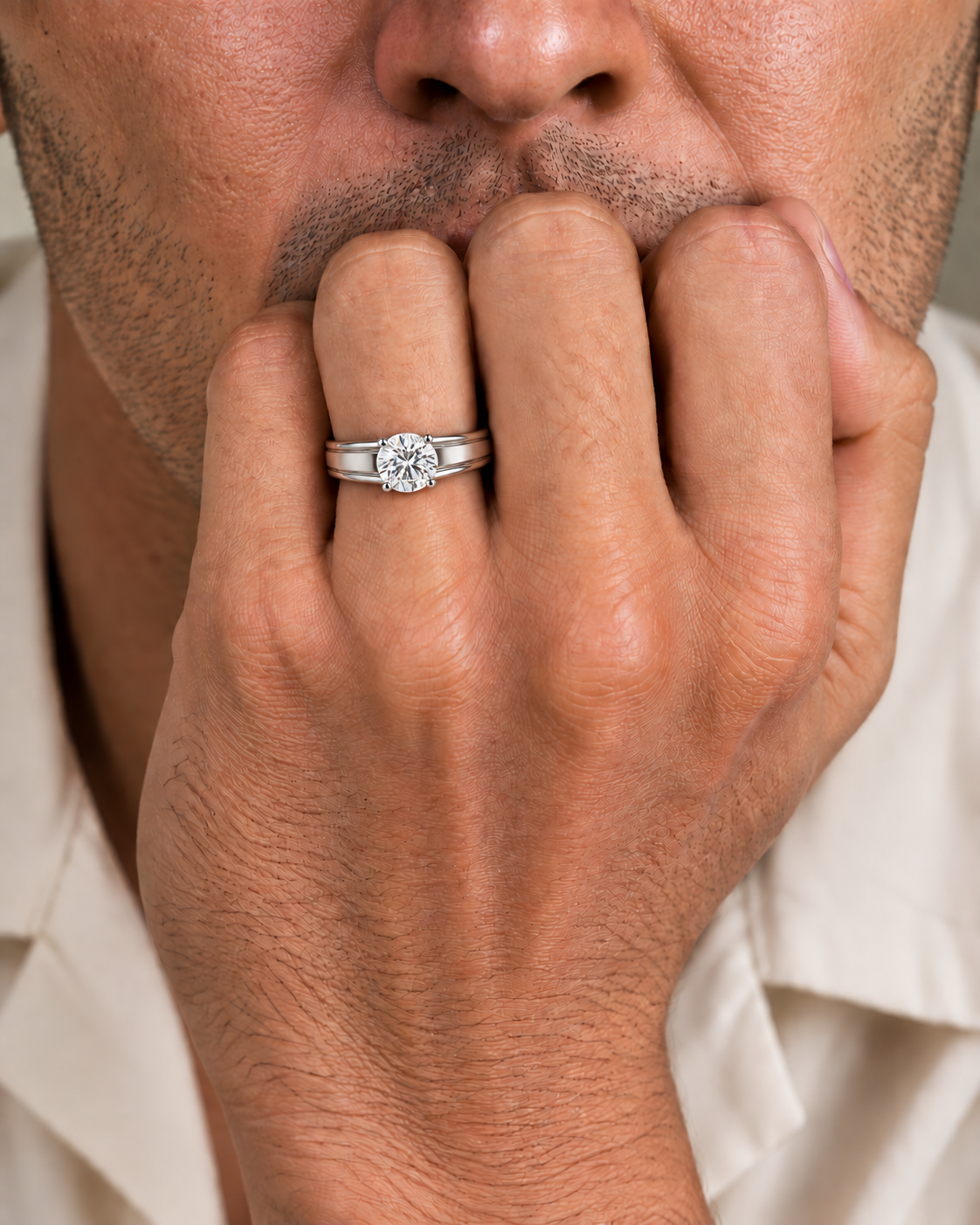 Classic White Gold Round Solitaire Diamond Ring