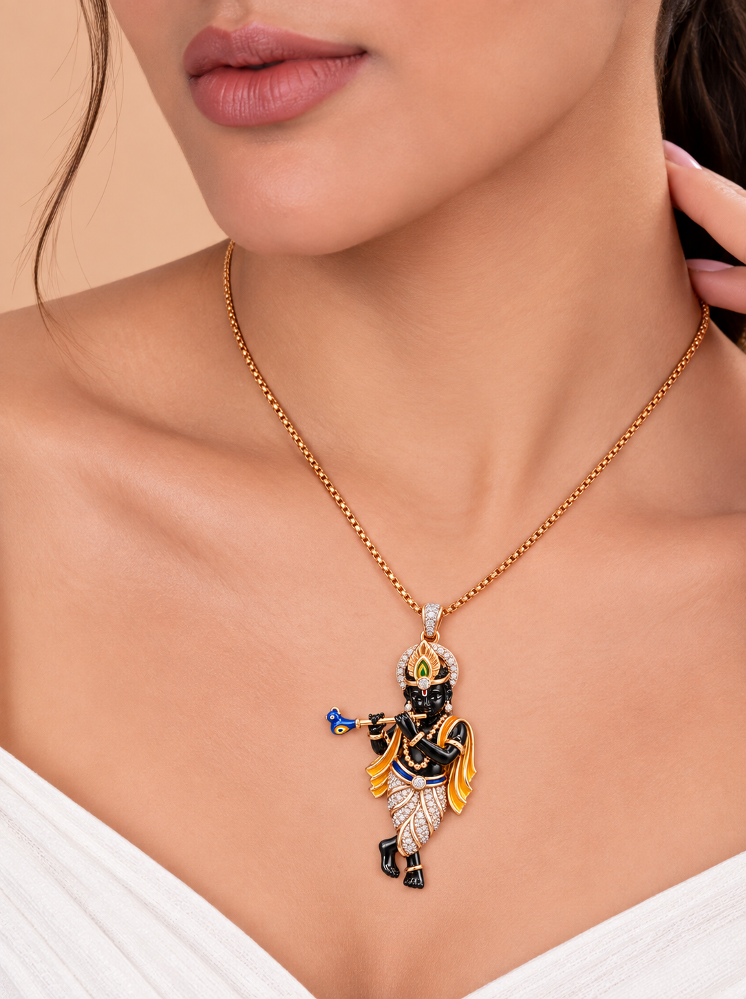 Divine Bal Gopal Diamond Pendant