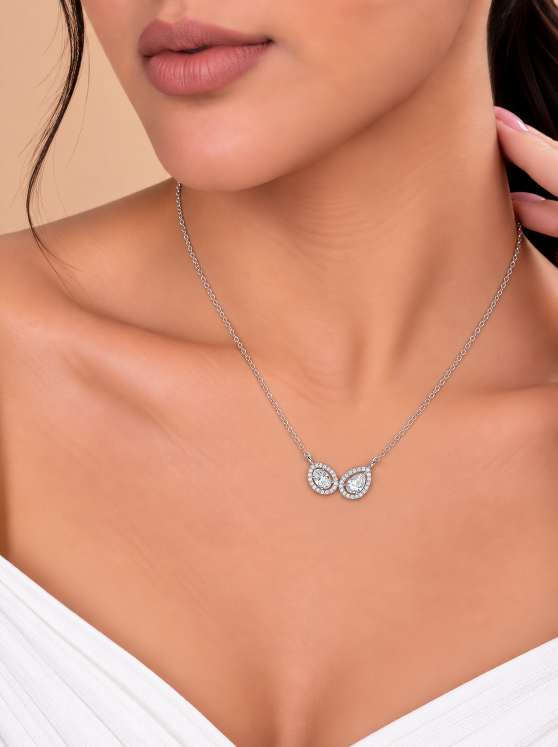 Modern Diamond Duo Pendant