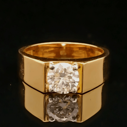 1.5ct Round Lab Diamond Solitaire Gents Ring