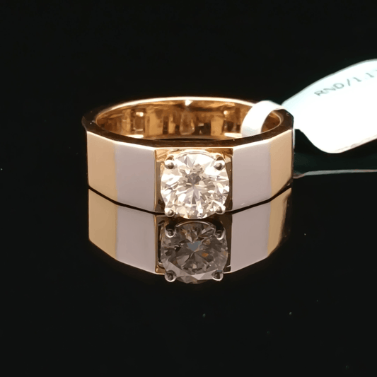 1ct Round Diamond Solitaire Gents Ring