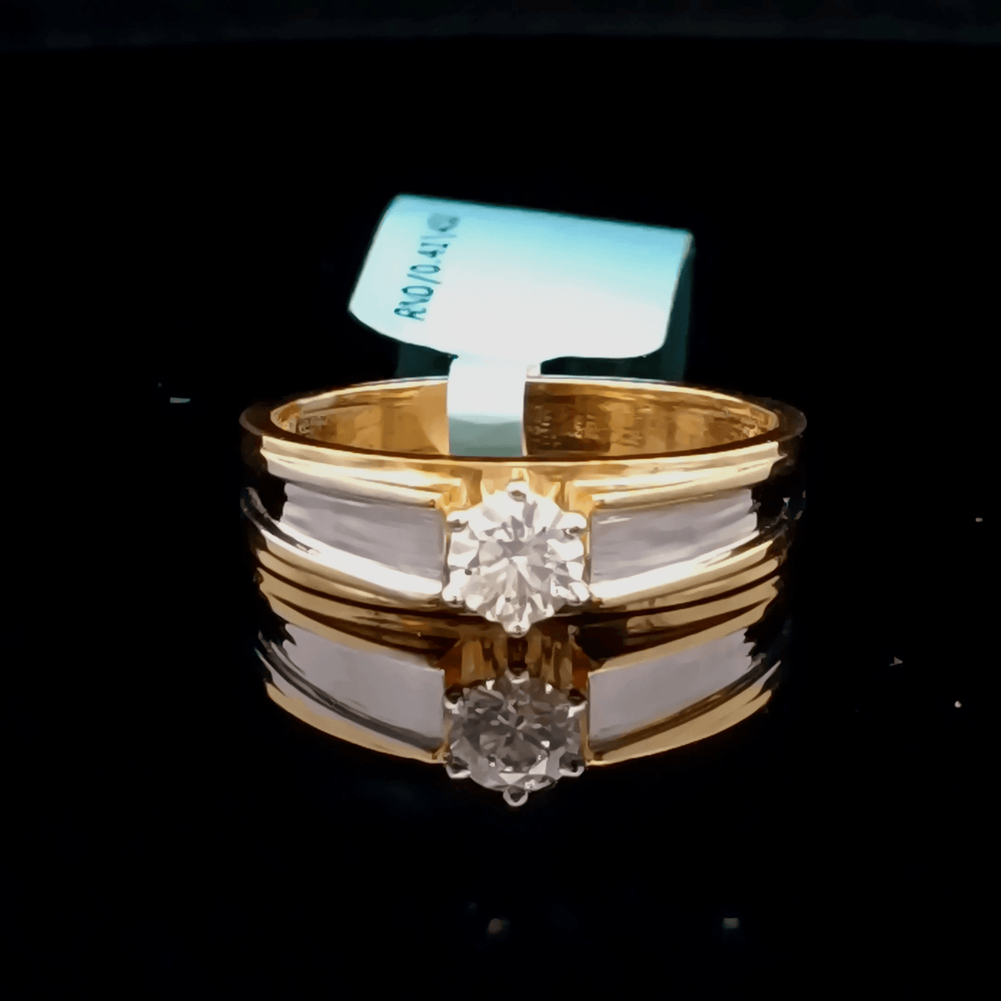 0.40ct Round Lab Diamond Solitaire Gents Ring