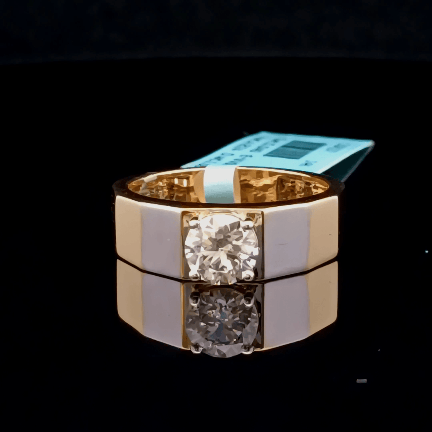 1 ct Round Diamond Solitaire Gents Ring