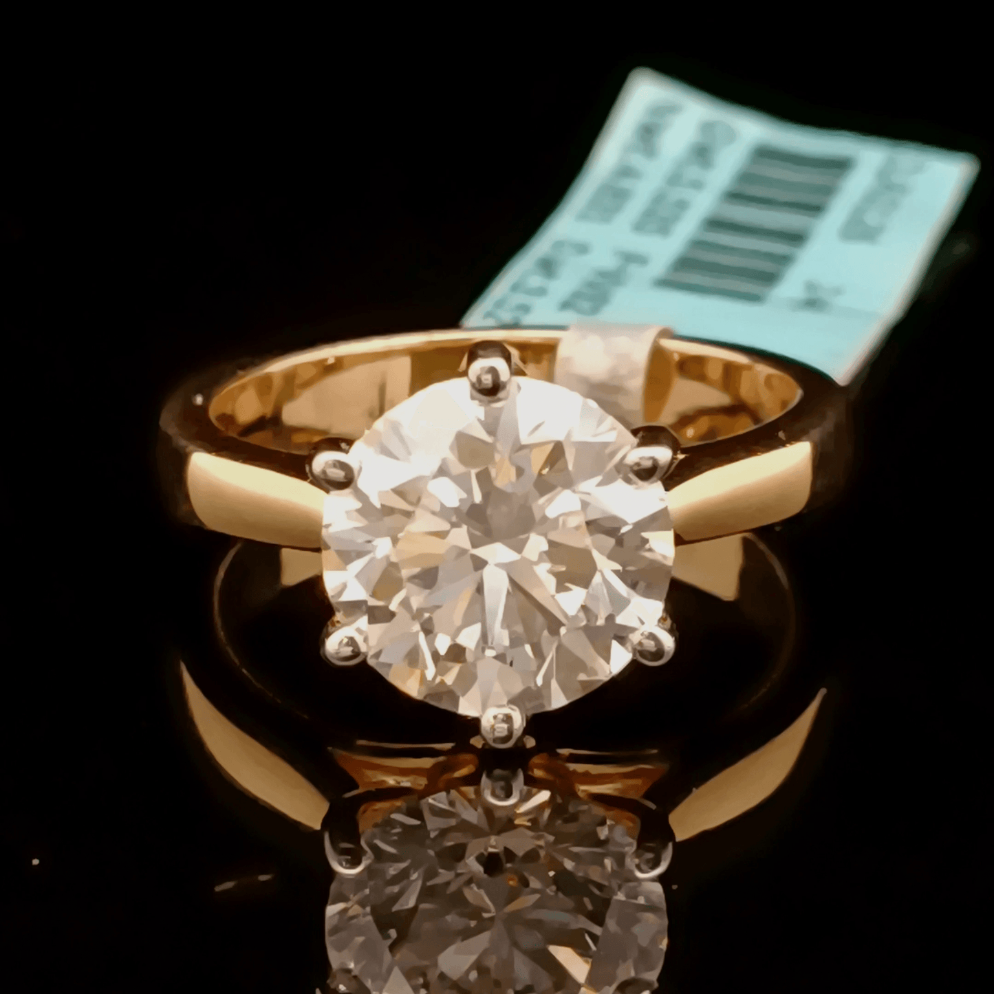 3.5ct Round Classic Solitaire Diamond Ring