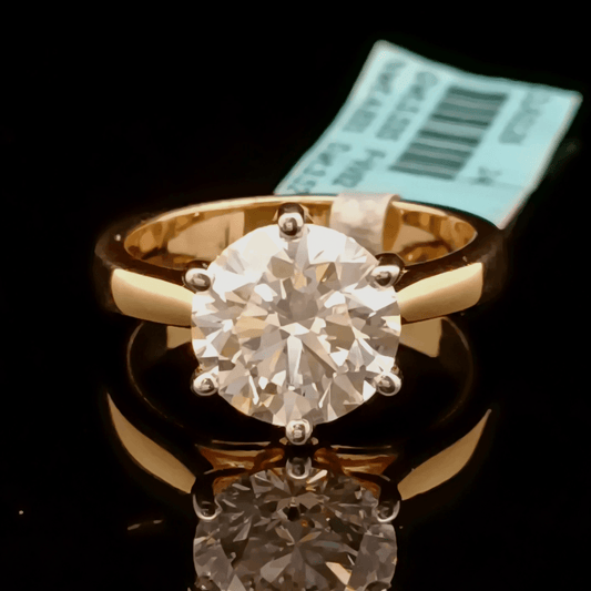 3.5ct Round Classic Solitaire Diamond Ring